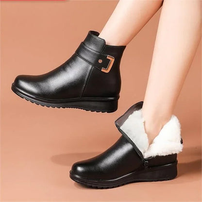 Waterproof Winter Ankle Boots for Women with Non Slip Rubber Sole