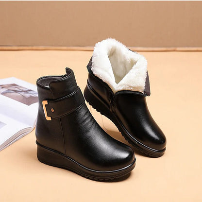 Waterproof Winter Ankle Boots for Women with Non Slip Rubber Sole