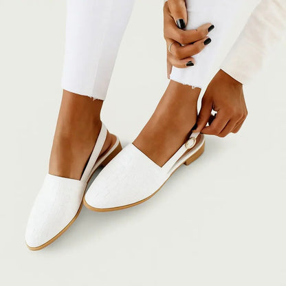 Woven Slingback Flats for Women with Cushioned Sole