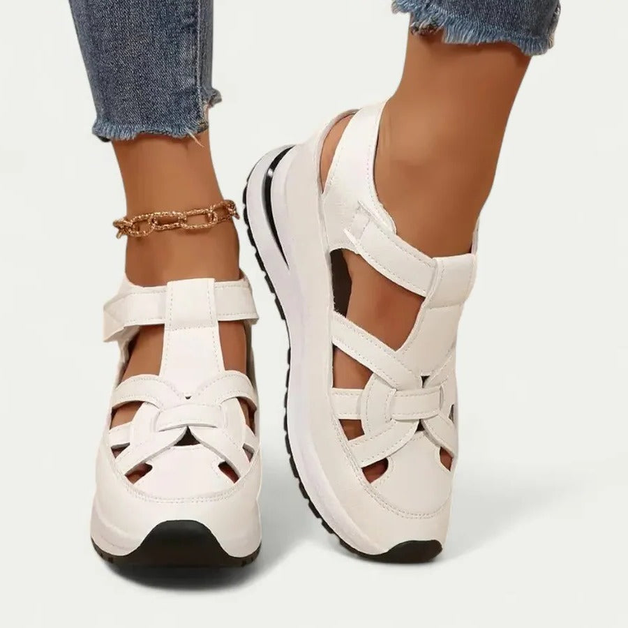Womens Platform Walking Sandals with Adjustable Straps