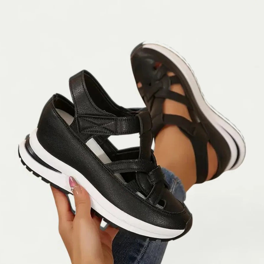 Womens Platform Walking Sandals with Adjustable Straps