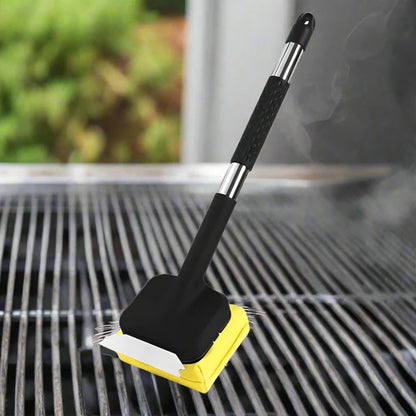 Steam Grill Cleaning Brush with Built In Steel Scraper