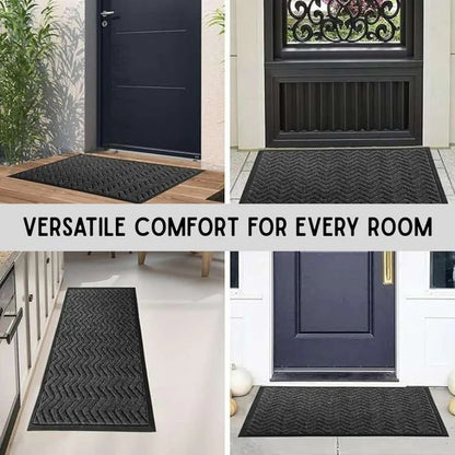 Chevron Pattern Welcome Doormat for Home Entryway