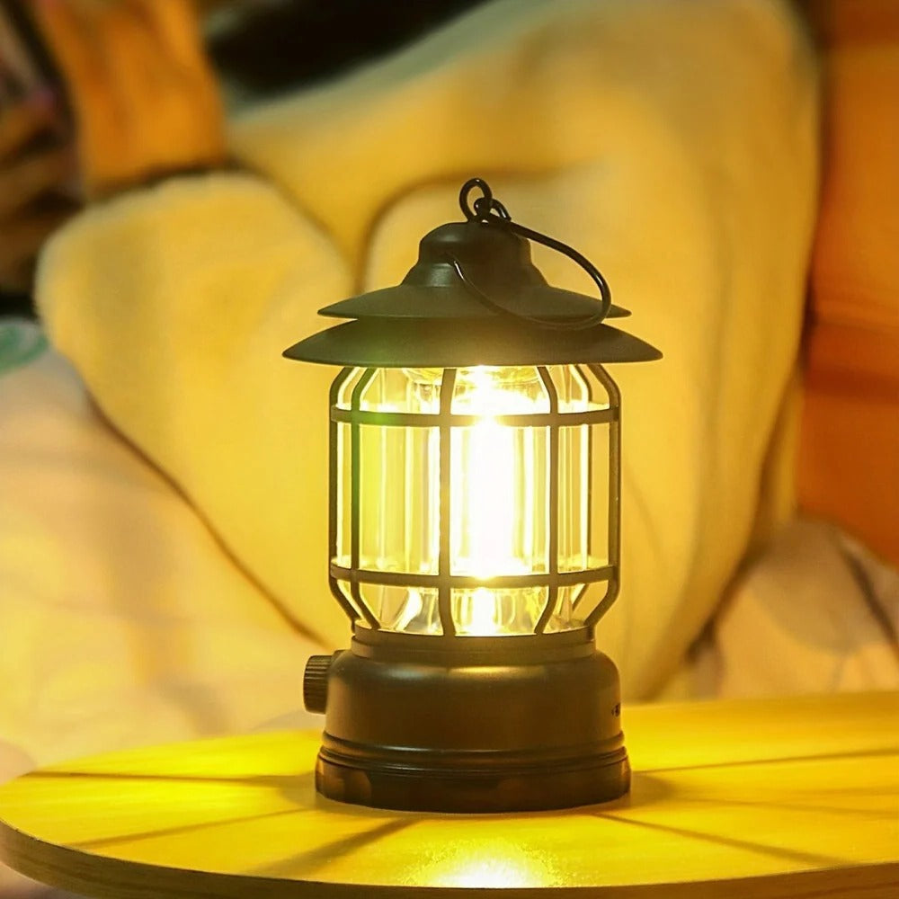Portable LED Lantern for Camping with Rechargeable Battery and Dimmable Light