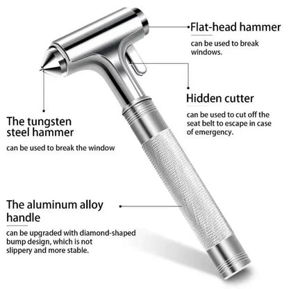 Car Emergency Escape Hammer with Seatbelt Cutter, Set of 3