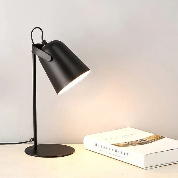 Nordic Iron Bucket Table Lamp with Macaron Color Design