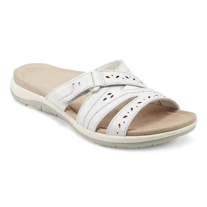 Womens Slip-On Sandals with Cushioned Footbed and Arch Support