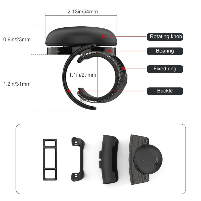 Universal 360 Degree Steering Wheel Spinner Knob with Ball Bearing