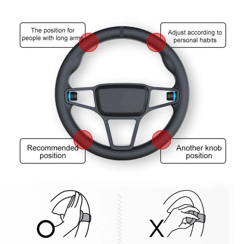 Universal 360 Degree Steering Wheel Spinner Knob with Ball Bearing
