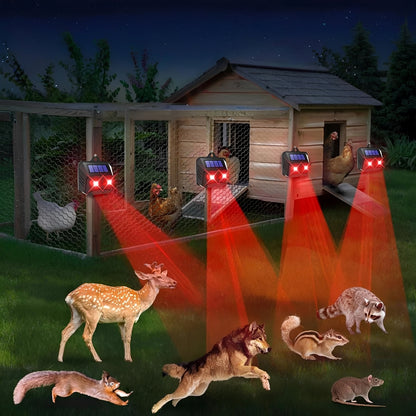 Solar Powered Ultrasonic Animal Repeller, 2 Pack