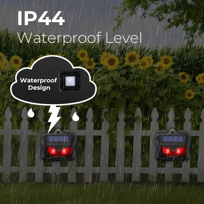 Solar Powered Ultrasonic Animal Repeller, 2 Pack