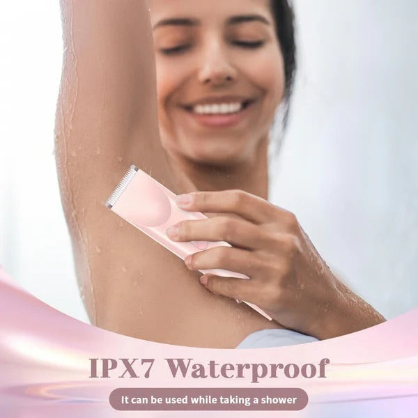 Womens Rechargeable Body Shaver with Bikini Line Trimmer Attachment