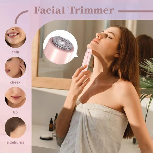 Womens Rechargeable Body Shaver with Bikini Line Trimmer Attachment