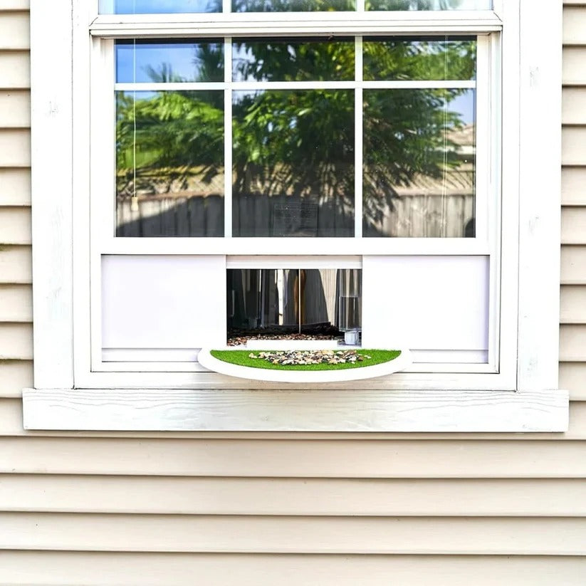 Clear Acrylic Window Mounted Bird Feeder with Suction Cup Attachment
