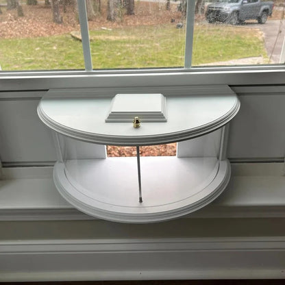 Clear Acrylic Window Mounted Bird Feeder with Suction Cup Attachment