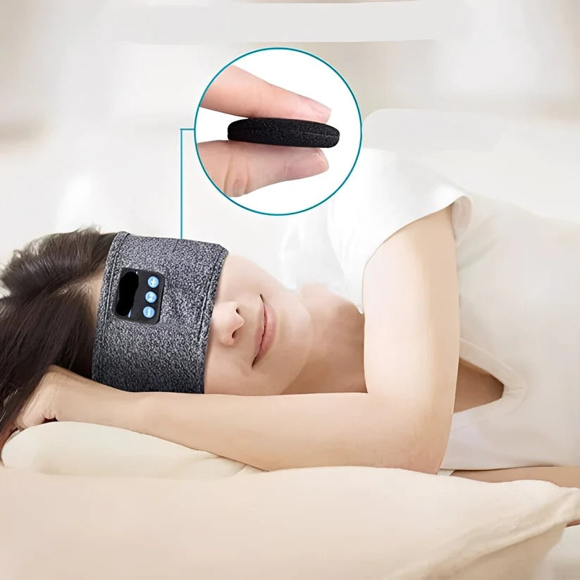 Wireless Audio Headband with Thin Flat Speakers for Sleep and Exercise