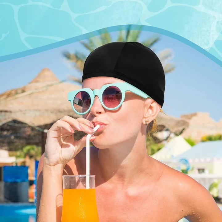 Flexible Swim Cap with Wrinkle-Free Fit for Adults