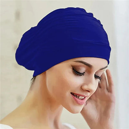 Flexible Swim Cap with Wrinkle-Free Fit for Adults