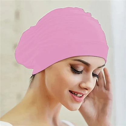 Flexible Swim Cap with Wrinkle-Free Fit for Adults