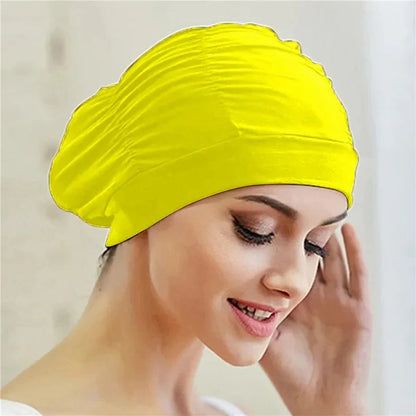 Flexible Swim Cap with Wrinkle-Free Fit for Adults