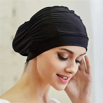 Flexible Swim Cap with Wrinkle-Free Fit for Adults