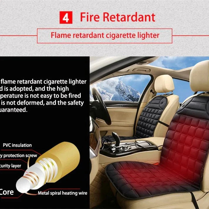 Car Seat Warmer Cushion with Adjustable Heat Settings