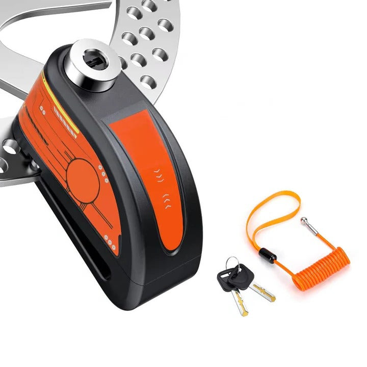 Motorcycle Disc Brake Lock with Built-In Security Alarm
