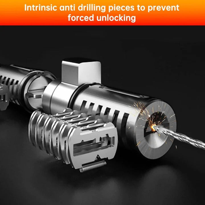 Motorcycle Disc Brake Lock with Built-In Security Alarm