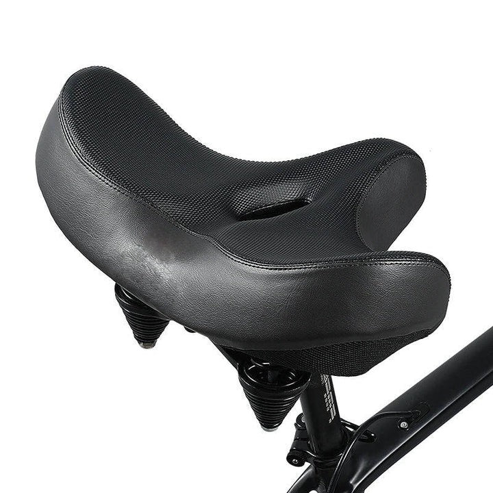 Wide Padded Bicycle Saddle with Ergonomic Support for Long Distance Rides