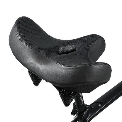 Wide Padded Bicycle Saddle with Ergonomic Support for Long Distance Rides