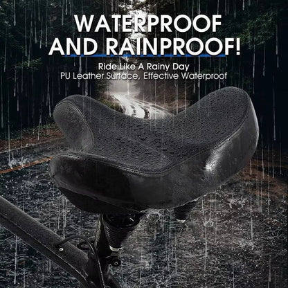 Wide Padded Bicycle Saddle with Ergonomic Support for Long Distance Rides