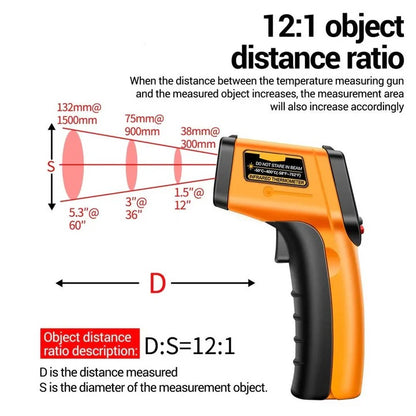 All in One Infrared Laser Thermometer for Non Contact Surface Temperature