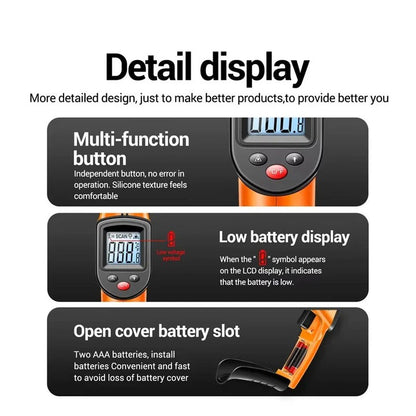 All in One Infrared Laser Thermometer for Non Contact Surface Temperature