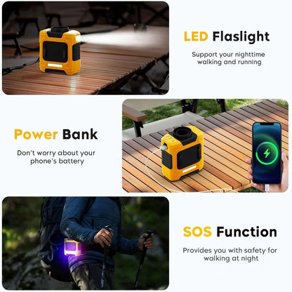 Portable Clip On Fan with 3 Speed Cooling and LED Light