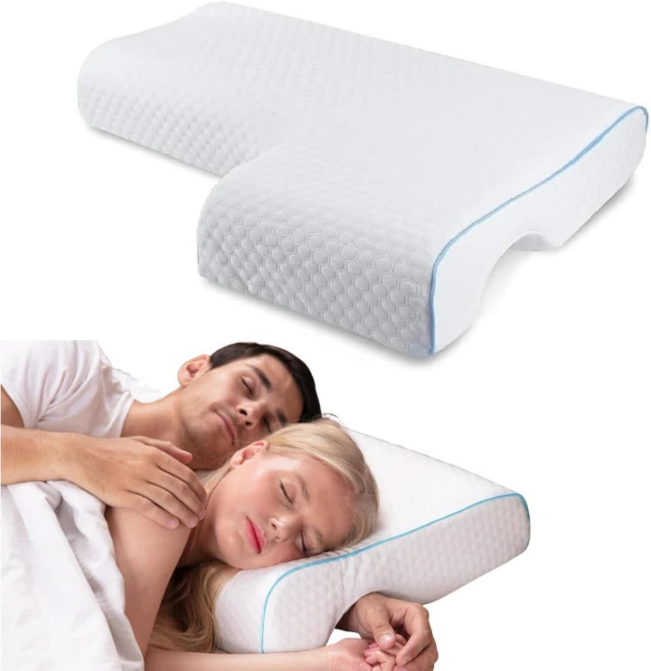 Couples Cuddle Pillow with Arm Tunnel and Orthopedic Support
