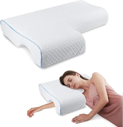 Couples Cuddle Pillow with Arm Tunnel and Orthopedic Support