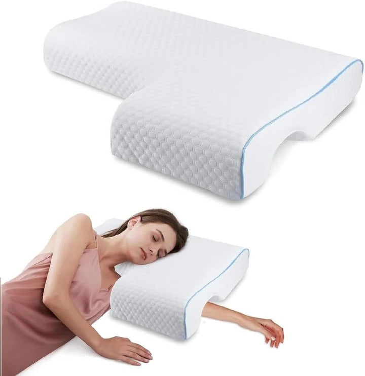 Couples Cuddle Pillow with Arm Tunnel and Orthopedic Support