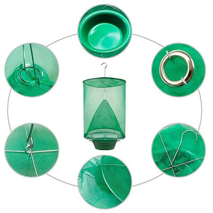 Outdoor Fly Trap Catcher with Refillable and Reusable Design