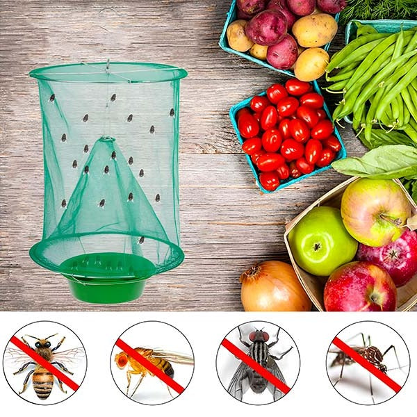 Outdoor Fly Trap Catcher with Refillable and Reusable Design