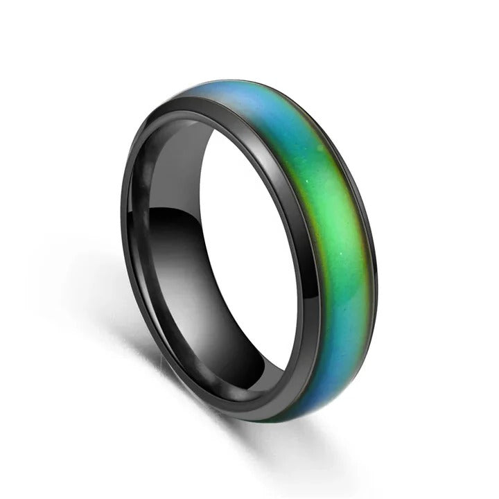 Unisex Mood Ring with Color Changing Temperature Band