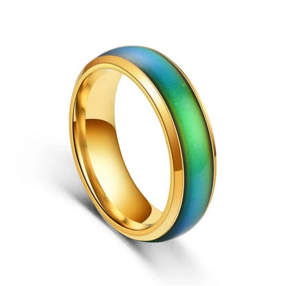Unisex Mood Ring with Color Changing Temperature Band