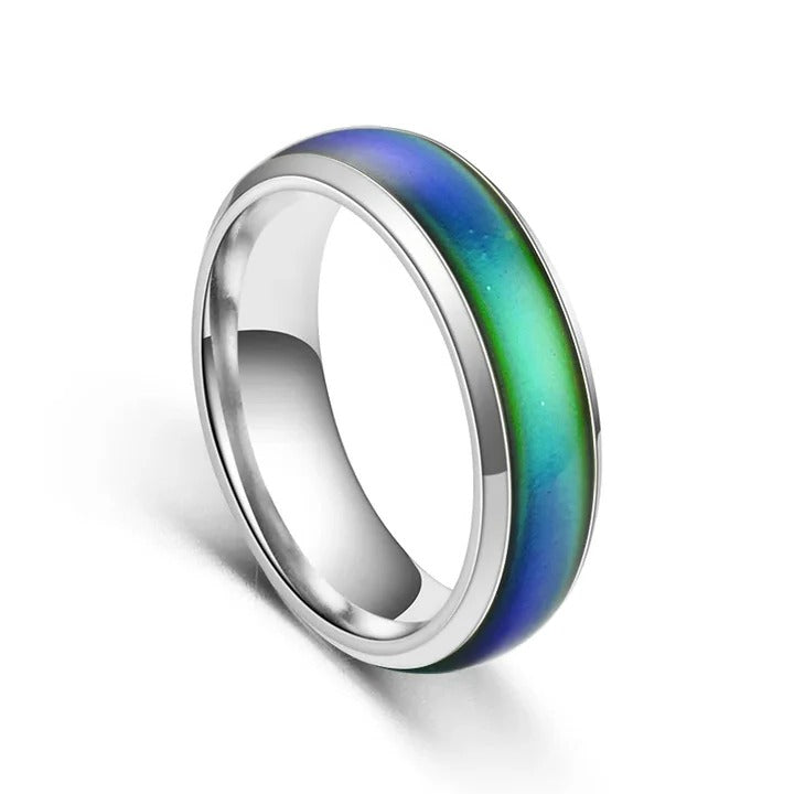 Unisex Mood Ring with Color Changing Temperature Band