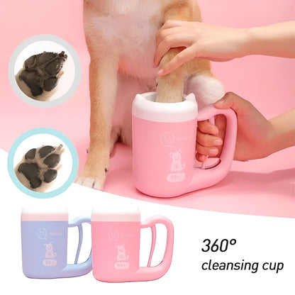Portable Silicone Dog Paw Washer with 360 Degree Cleaning Bristles