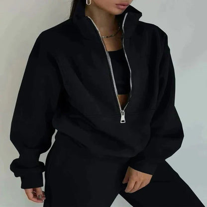 Womens Athletic Tracksuit Set with Fitted Design for Gym and Casual Wear