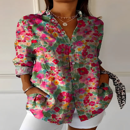 Floral Print Cotton Blouse for Summer Wear for Women
