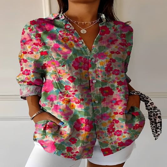 Floral Print Cotton Blouse for Summer Wear for Women