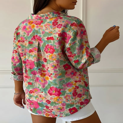 Floral Print Cotton Blouse for Summer Wear for Women