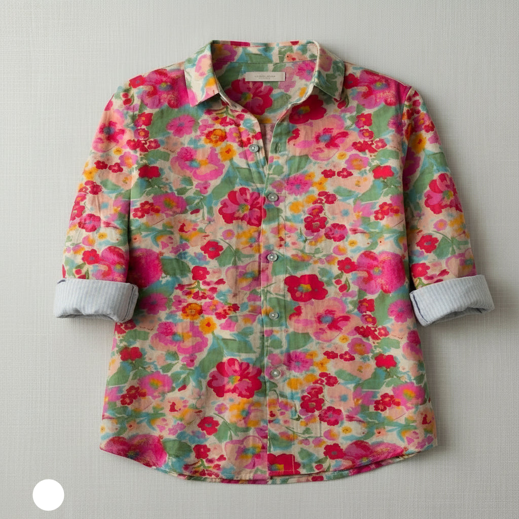 Floral Print Cotton Blouse for Summer Wear for Women