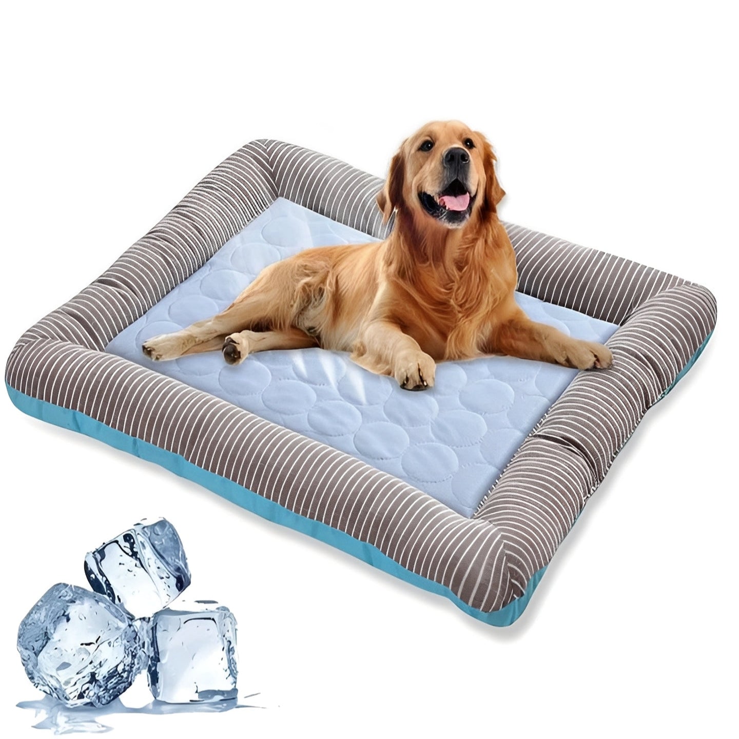 Portable Dog Cooling Mat Bed with Breathable Ice Silk Fabric