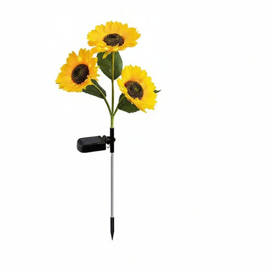 Garden Decorative Solar Powered Sunflower Stake Light for Outdoor Landscaping